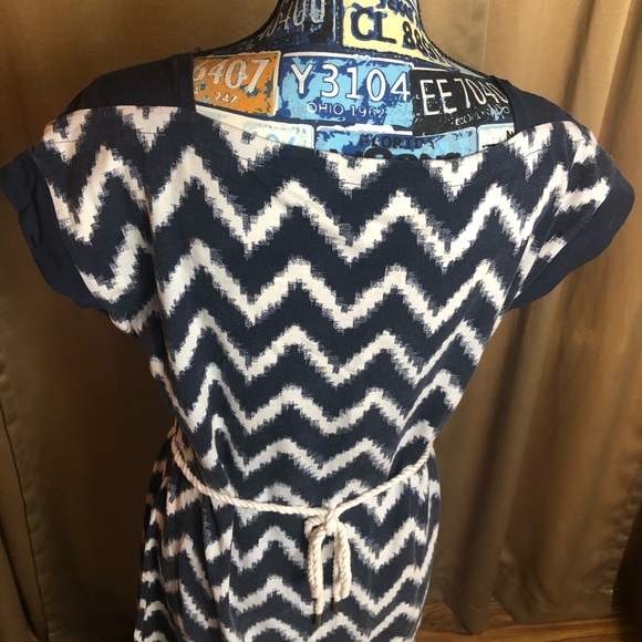 Tommy Hilfiger Short Sleeve Chevron Dress - Picture 9 of 16